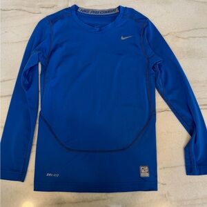 Nike Pro Combat Blue Compression Shirt